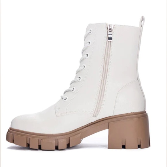 Dirty Laundry | combat boot chunky sole cream color 6 newz boots - Picture 3 of 10